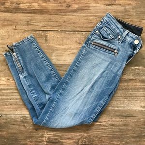 Paige Ankle Jeans with Zipper Detail
